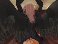 Honoka in sexy black 360° HotVR CGI Girl vr porn video vrporn.com virtual reality