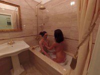 Lesbian girlfriends in steamy bathroom fucking VirtualPorn360 vr porn video vrporn.com virtual reality