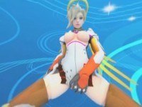 Overwatch Mercy xxx 360 view Backalleytoonz cgi girl vr porn video vrporn.com virtual reality
