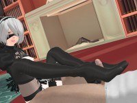 Nier Automata - 2B Footjob Lewd FRAGGY HentaiGirl vr porn game vrporn.com virtual reality