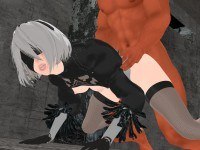 Nier Automata - 2B Fucked From Behind CGI Girl Lewd FRAGGY vr porn video vrporn.com virtual reality