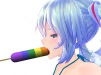 Hatsune Miku licking that ice real good. CGI Girl HotVR vr porn video vrporn.com virtual reality