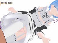 Re:Zero Rem hot footjob in 360 CGI Girl HotVR vr porn video vrporn.com virtual reality