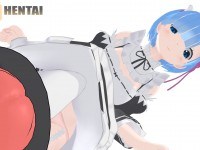 Re:Zero Rem hot footjob in 360 CGI Girl HotVR vr porn video vrporn.com virtual reality