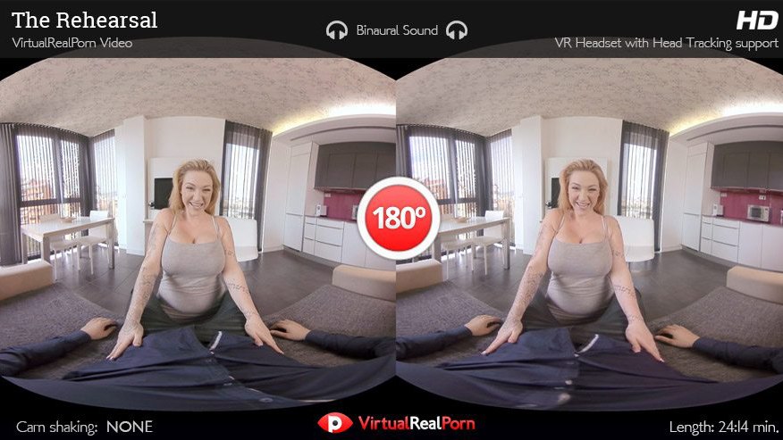 Harmony Reigns & Miguel Zayas - VR Striptease & Sex Scene in 180° FOV
