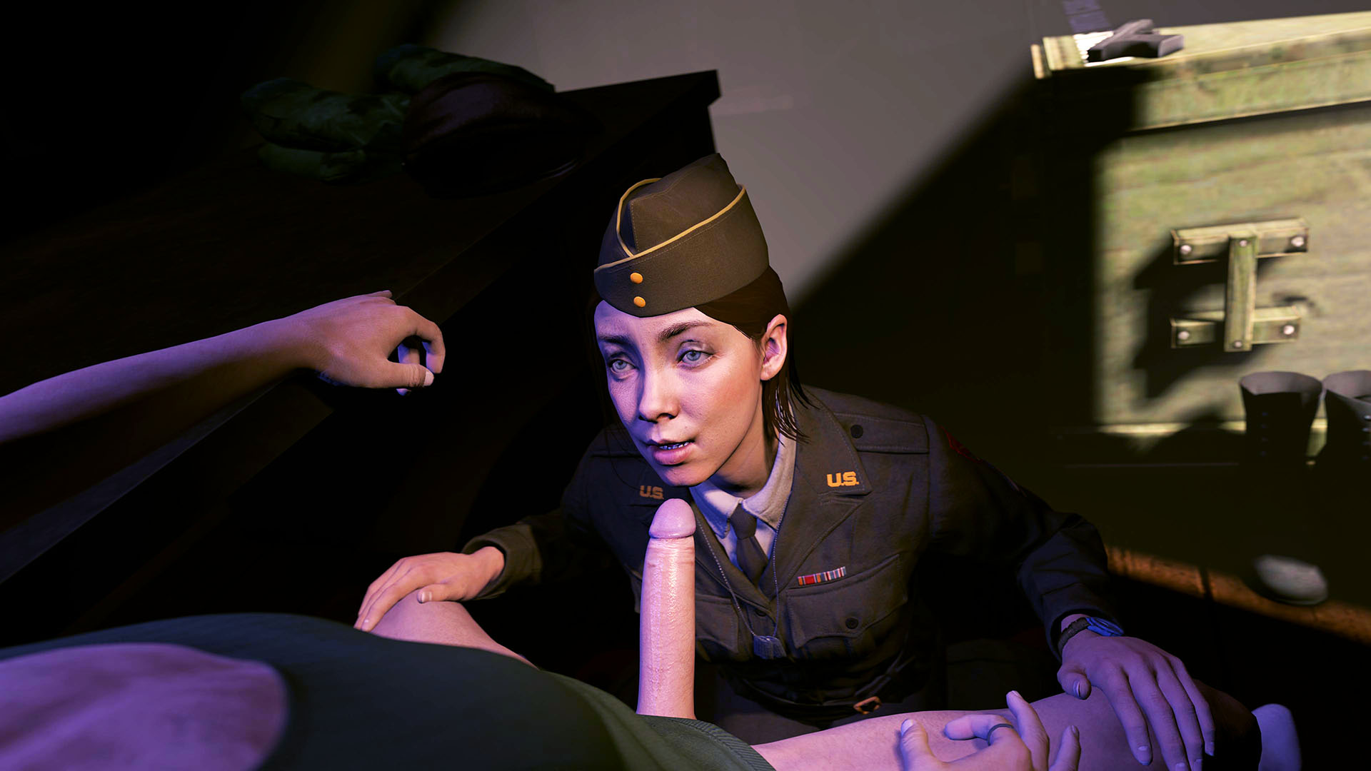Corporal Green's Hentai Blowjob VR Experience