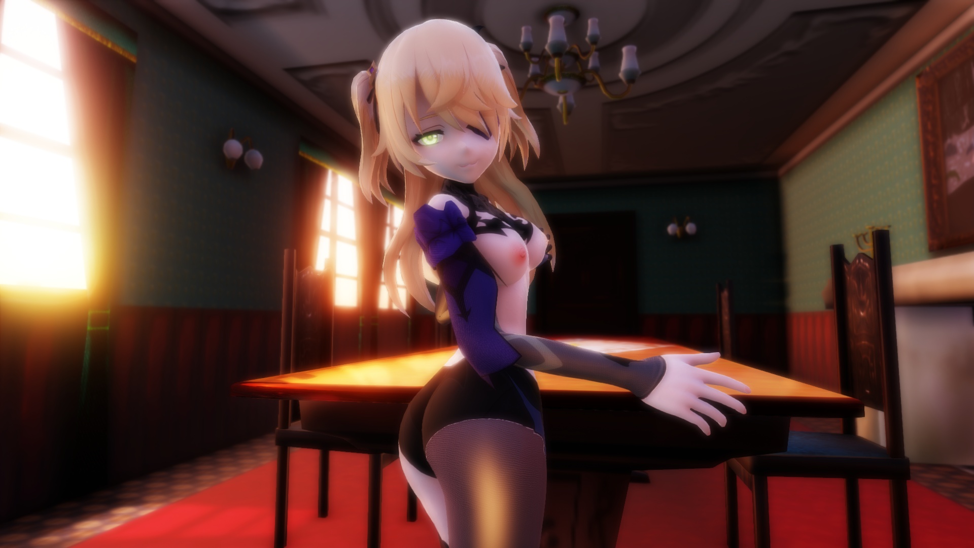 Genshin Impact - Fischl Fucked On The Table (A XXX Parody) Slideshow