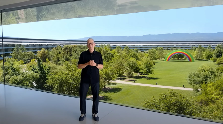 Apple CEO Tim Cook welcoming virtual attendees to WWDC 2025
